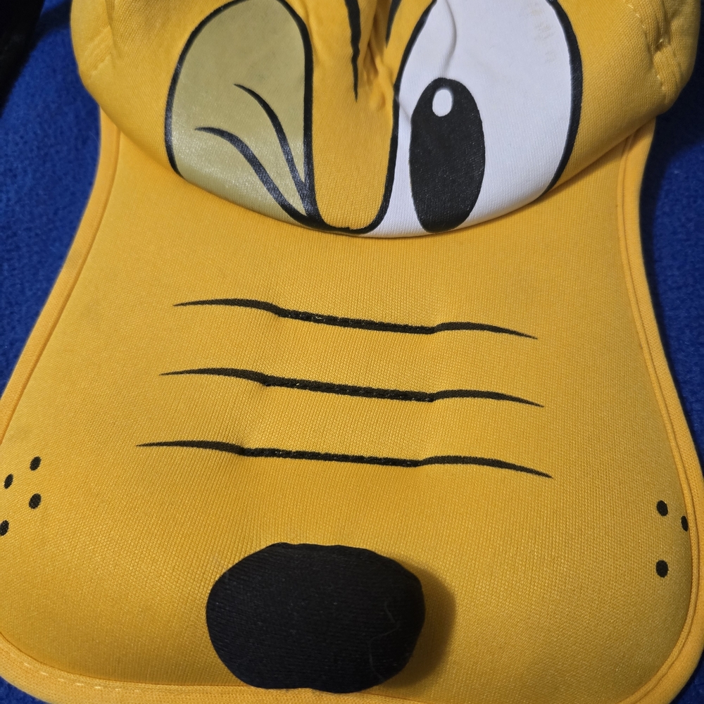 Disney Parks Pluto Baseball Hat Cap Foam Padded Face Adult One Size Vintage - Picture 2 of 5
